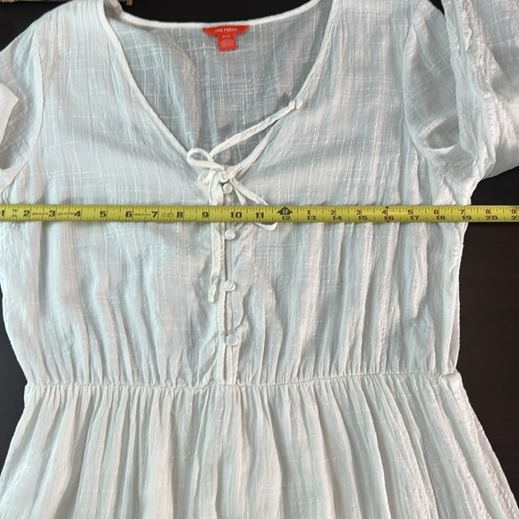 Joe Fresh Cotton Blend Tiered Lightweight Long Sleeves Summer Midi Dress - Picture 13 of 14